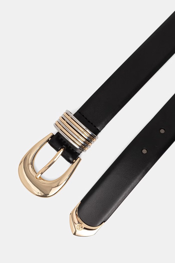 MICHAEL Michael Kors pasek damski 29MKWB557895 czarny SS26