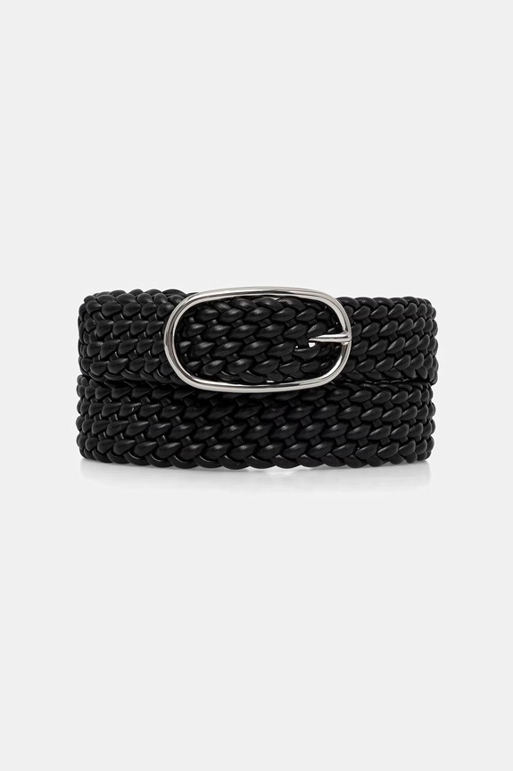 Sisley curea pentru femei, cu imitație de piele negru 6QAJWL03N