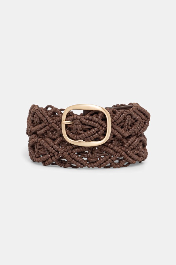 United Colors of Benetton cintura intrecciata da donna marrone 6XGSVL00E