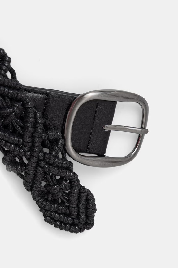 United Colors of Benetton cintura intrecciata da donna 6XGSVL00E nero SS26