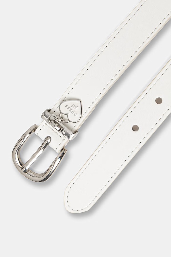 Guess pasek dziecięcy z imitacji skóry J6GZ27.WHEG0.PPY2.M biały SS26