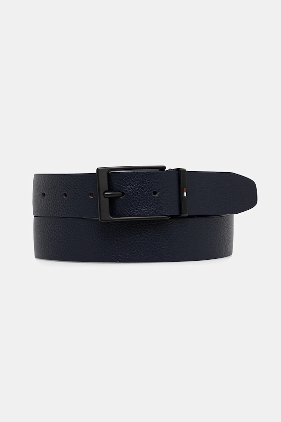 Tommy Hilfiger pasek skórzany granatowy AM0AM13957