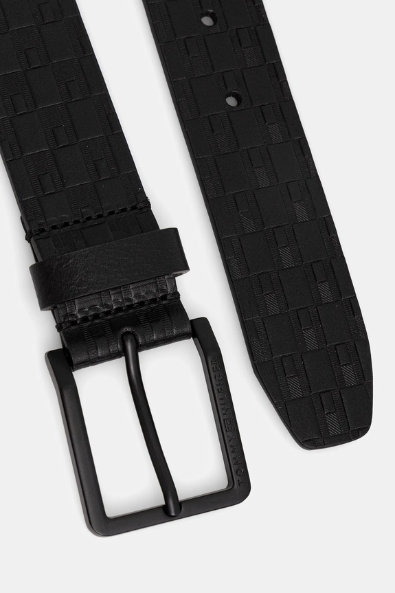 Kožený opasok Tommy Hilfiger AM0AM14078 čierna SS26