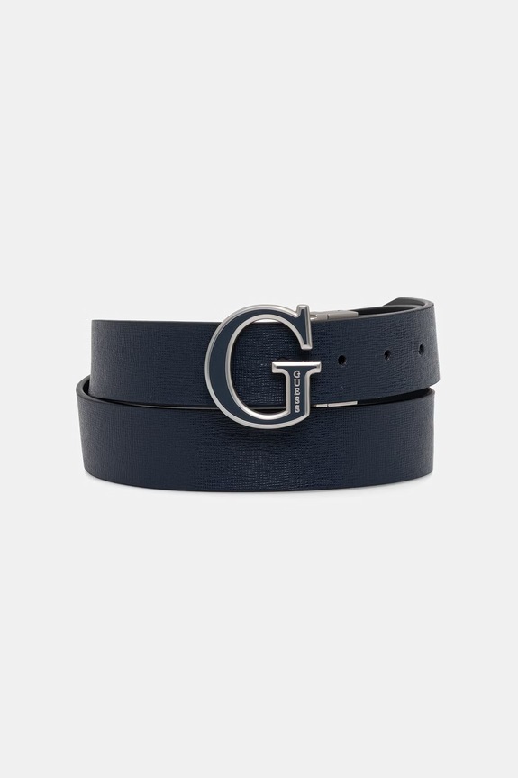 Guess pasek skórzany granatowy BM7869.P6135