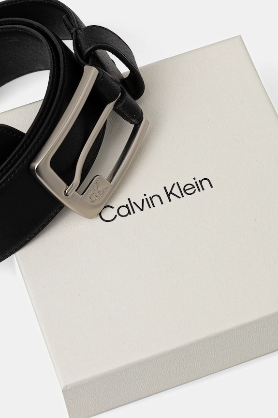 Doplňky Kožený pásek Calvin Klein LV04D7040G černá