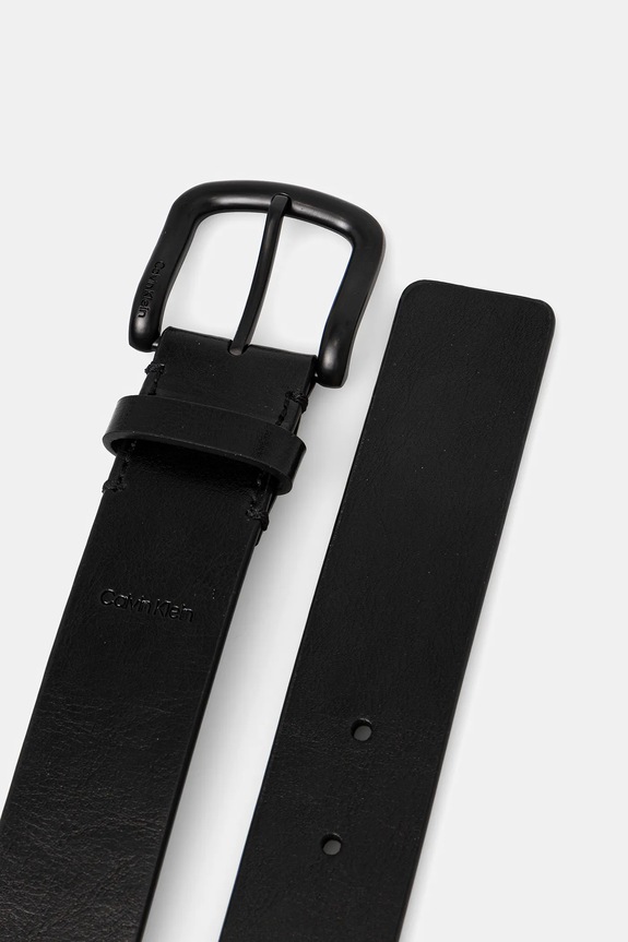 Δερμάτινη ζώνη Calvin Klein LV04D7041G μαύρο SS26