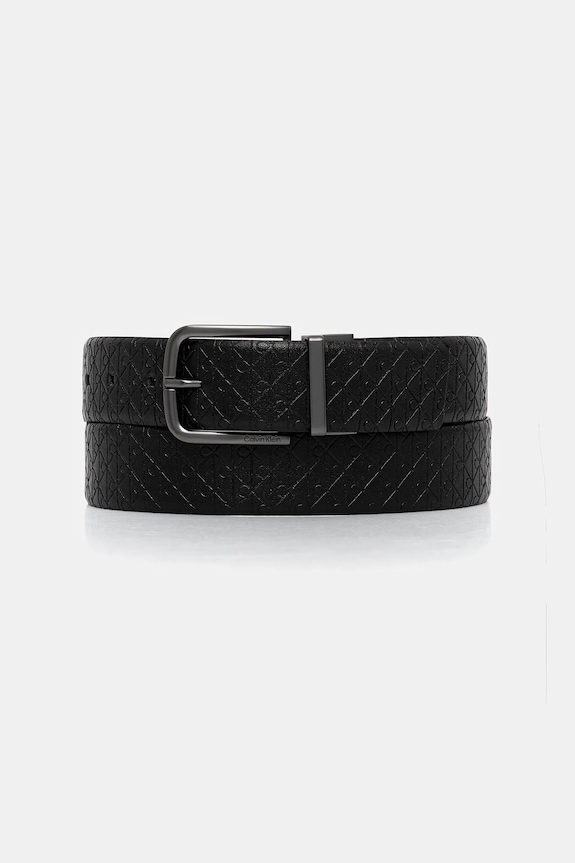Oboustranný kožený pásek Calvin Klein imitace kůže černá LV04D7042G