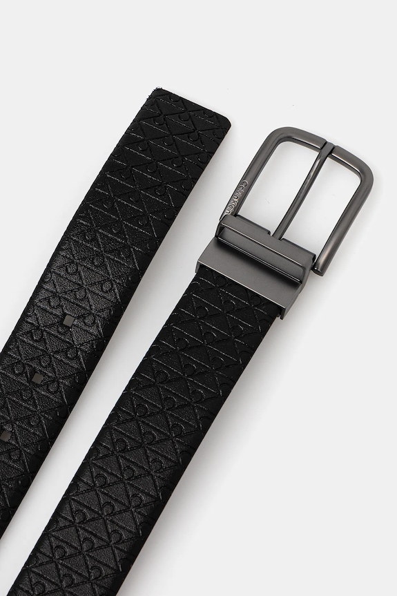 Oboustranný kožený pásek Calvin Klein LV04D7042G černá SS26