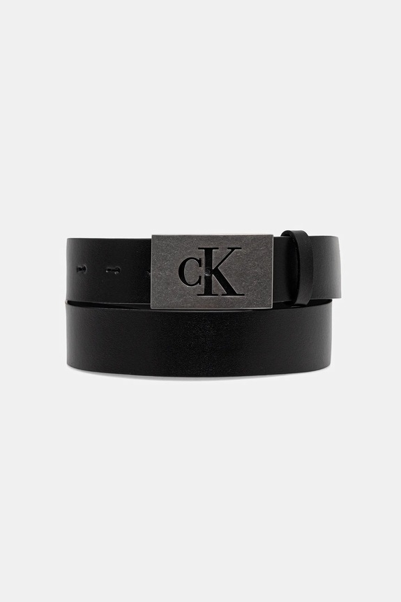 Calvin Klein pasek imitacja skóry licowej czarny LV04D7043G
