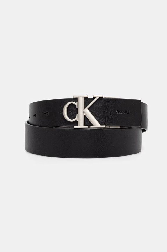 Calvin Klein pasek dwustronny męski skórzany czarny LV04D7049G