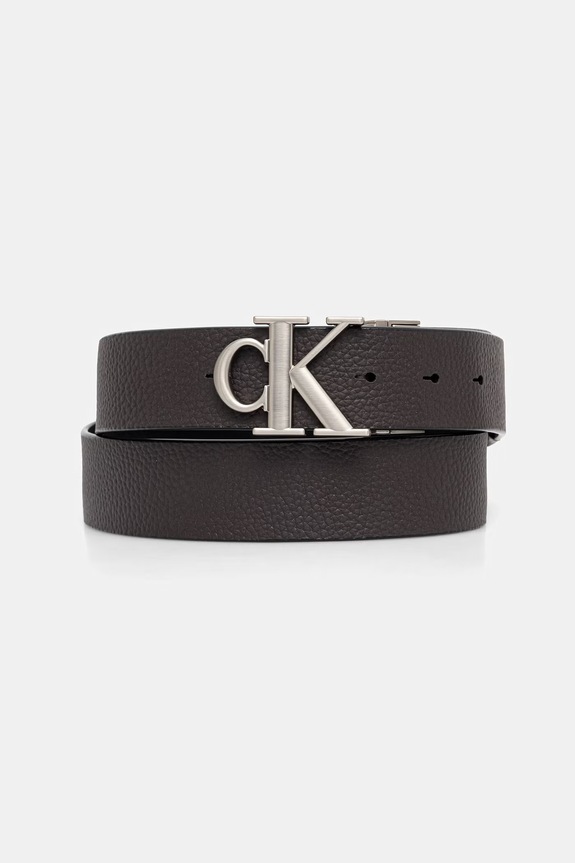 Calvin Klein pasek dwustronny męski skórzany LV04D7049G czarny SS26