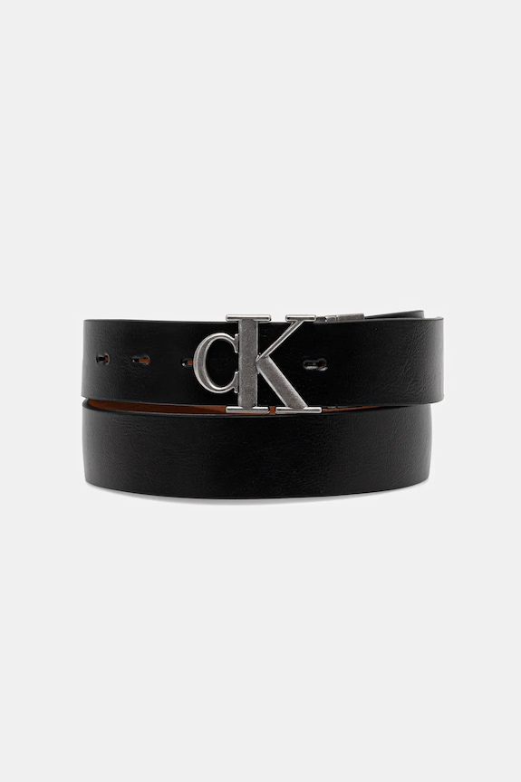 Calvin Klein pasek dwustronny męski skórzany czarny LV04D7049G
