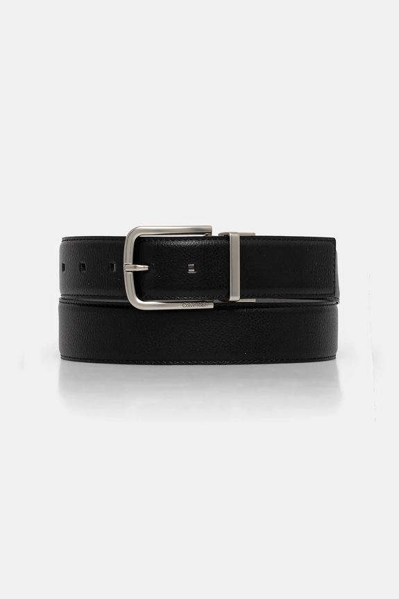 Oboustranný kožený pásek Calvin Klein imitace kůže černá LV04D7050G