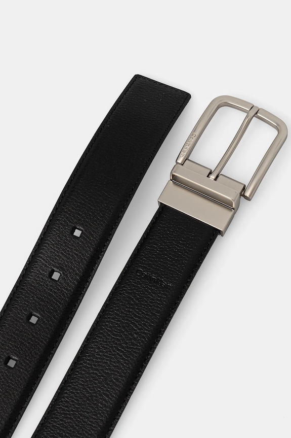 Oboustranný kožený pásek Calvin Klein LV04D7050G černá SS26