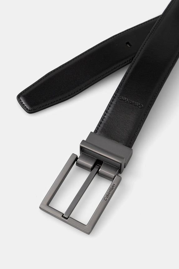 Obojstranný kožený opasok Calvin Klein LV04D7052G čierna SS26