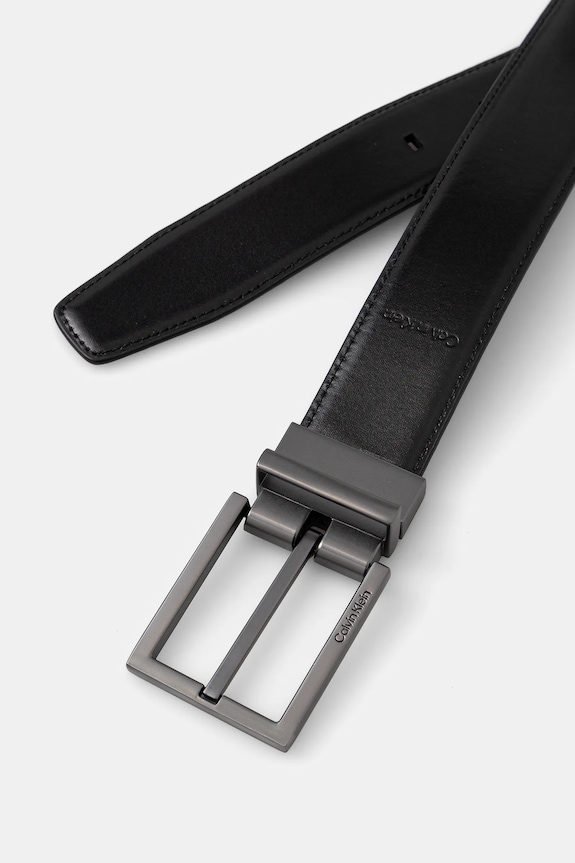 Obojstranný kožený opasok Calvin Klein LV04D7052G čierna SS26