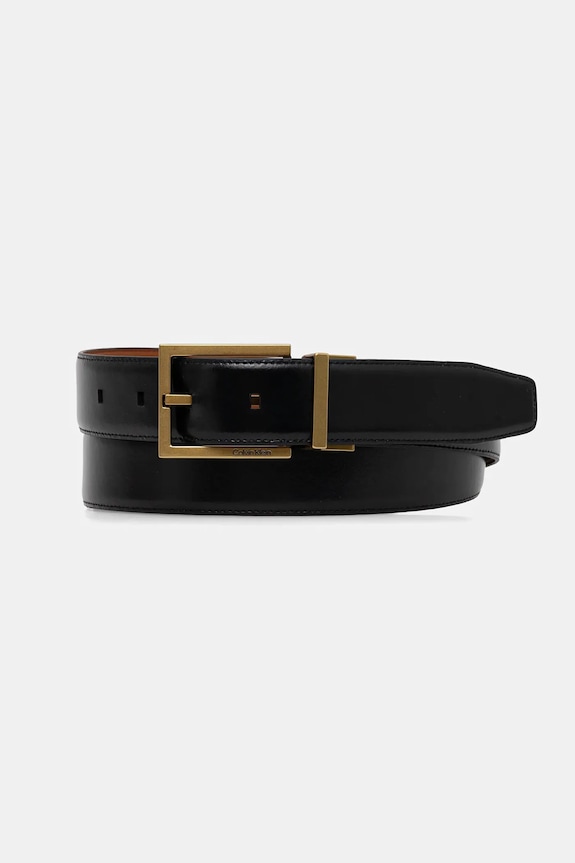Obojstranný kožený opasok Calvin Klein čierna LV04D7052G