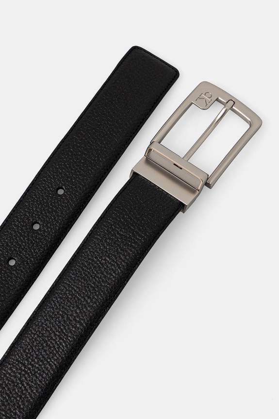 Oboustranný kožený pásek Calvin Klein LV04D7057G černá SS26