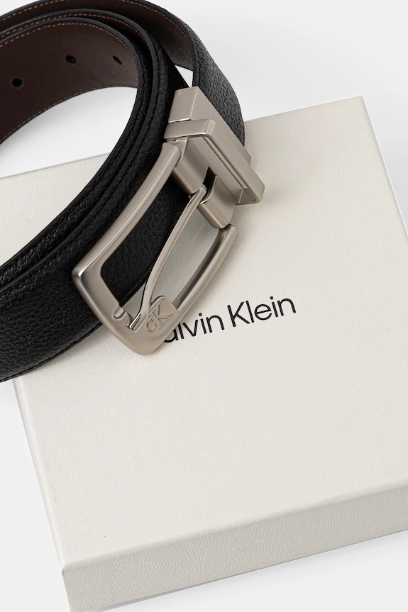 Doplňky Oboustranný kožený pásek Calvin Klein LV04D7057G černá