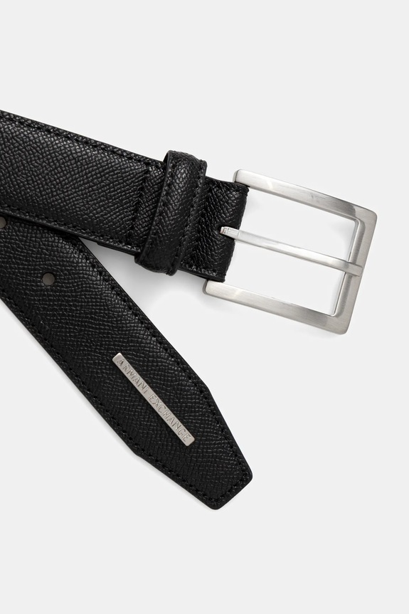 Kožený opasok Armani Exchange XM002041.AF20649 čierna SS26