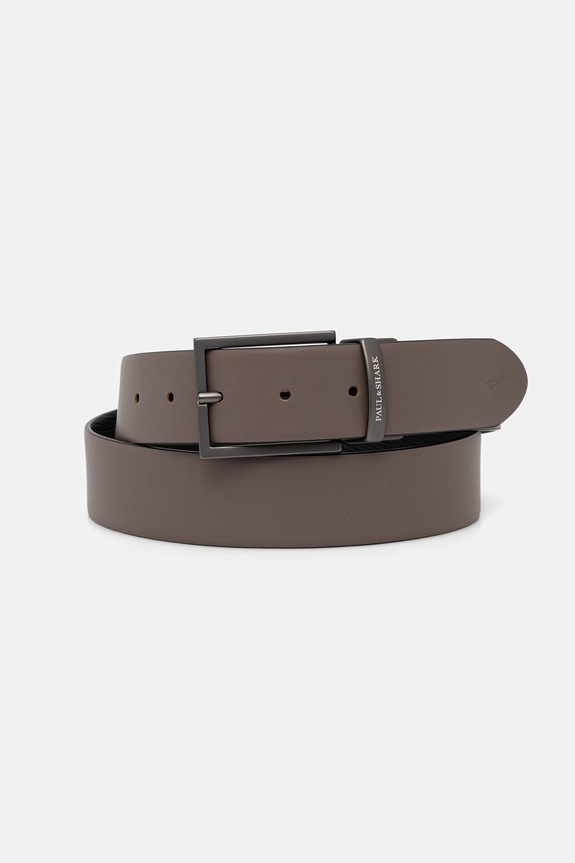 Αναστρέψιμη δερμάτινη ζώνη Paul&Shark 26416040 μαύρο SS26