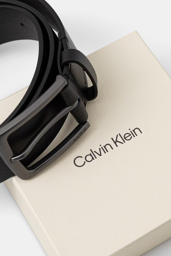 Akcesoria Calvin Klein pasek męski skórzany LV04D7065G czarny
