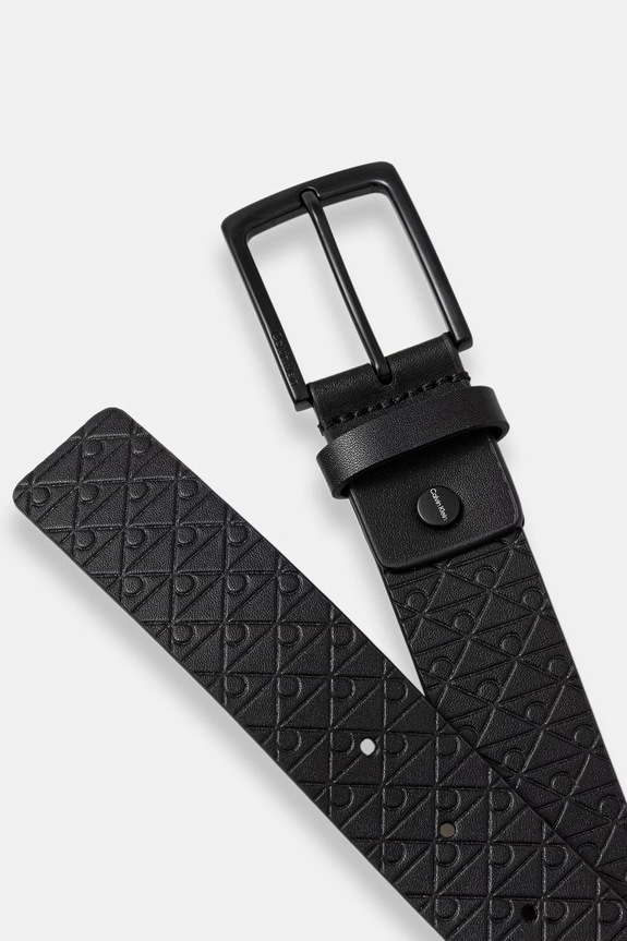 Calvin Klein opasok pánsky kožený LV04D7068G čierna SS26
