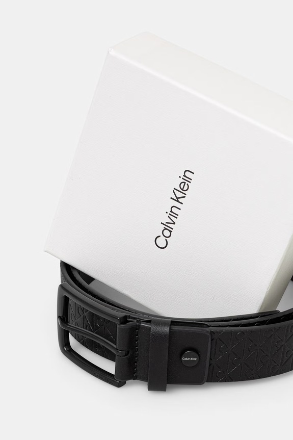 Doplnky Calvin Klein opasok pánsky kožený LV04D7068G čierna