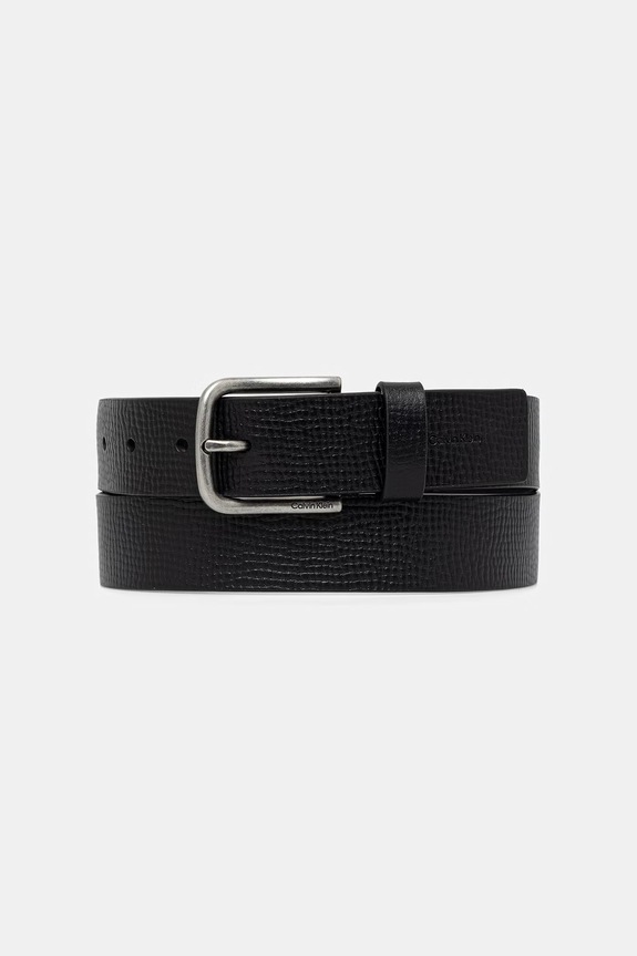 Calvin Klein opasok pánsky kožený čierna LV04D7069G
