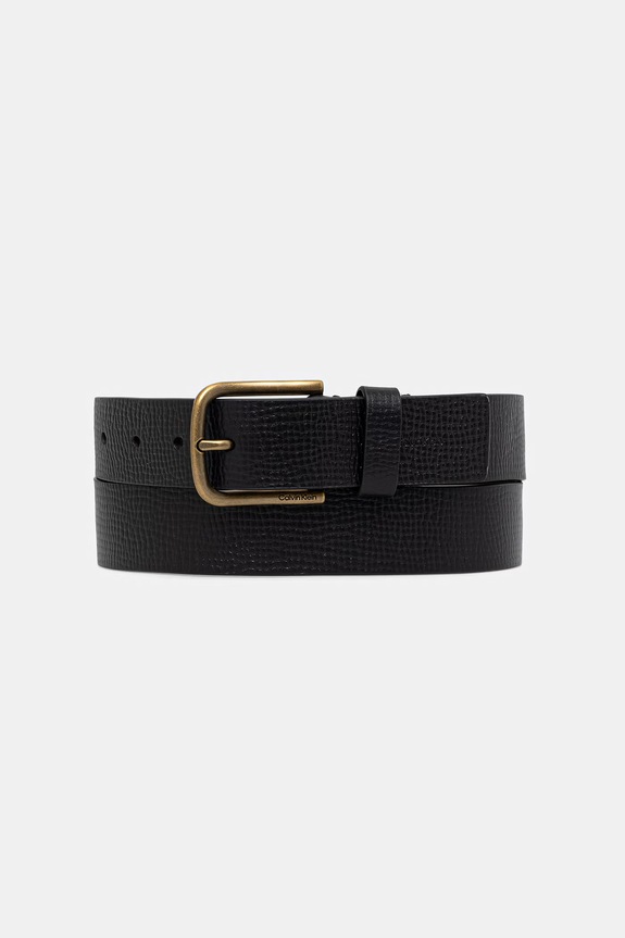 Calvin Klein opasok pánsky kožený čierna LV04D7069G