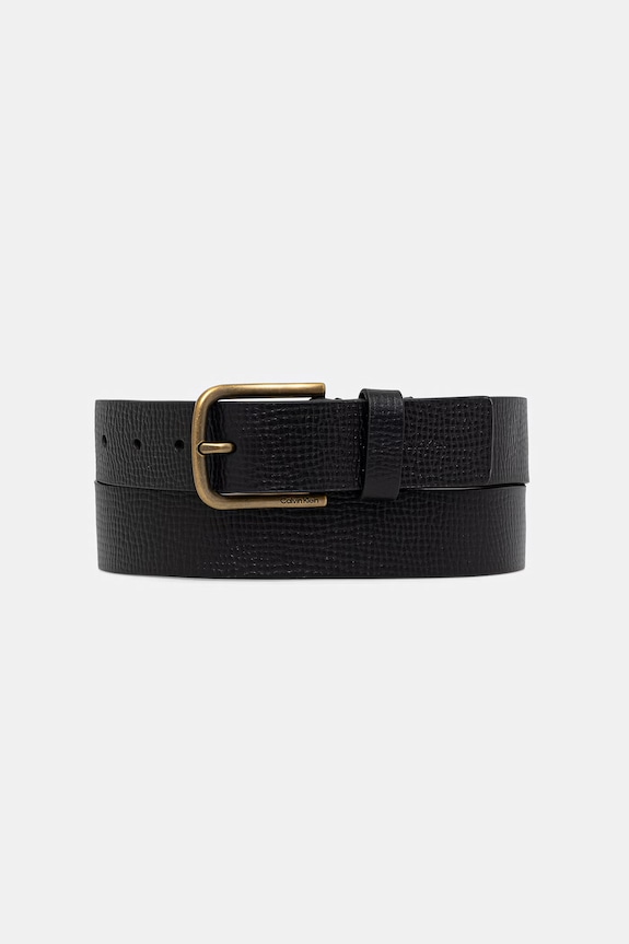 Calvin Klein opasok pánsky kožený čierna LV04D7069G