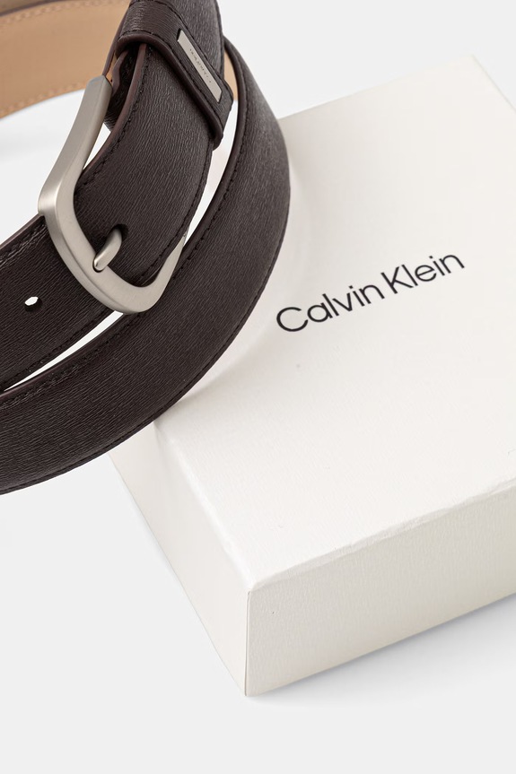 Akcesoria Calvin Klein pasek męski skórzany LV04D7072G brązowy