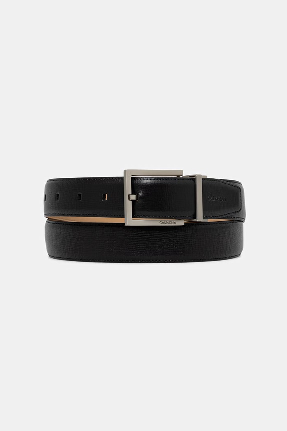 Calvin Klein opasok pánsky kožený čierna LV04D7077G