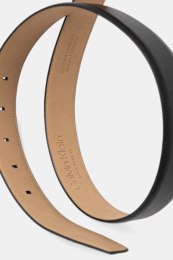 Calvin Klein opasok pánsky kožený LV04D7077G čierna SS26