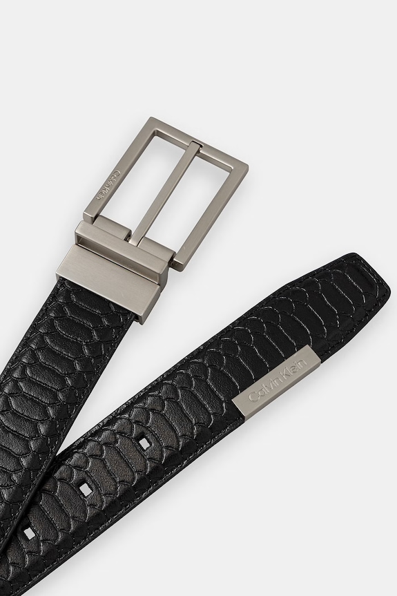 Calvin Klein obojstranný opasok pánsky kožený LV04D7079G čierna SS26