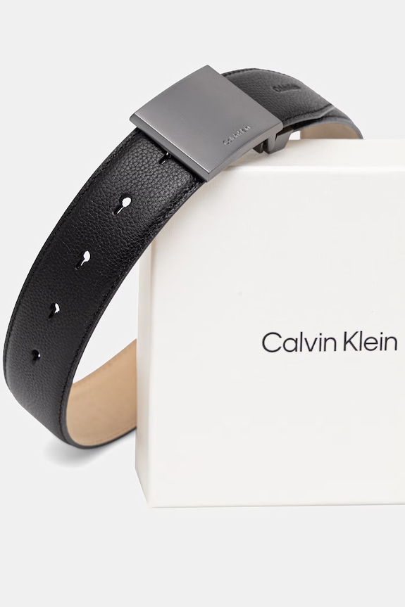 Doplnky Calvin Klein opasok pánsky kožený LV04D7080G čierna