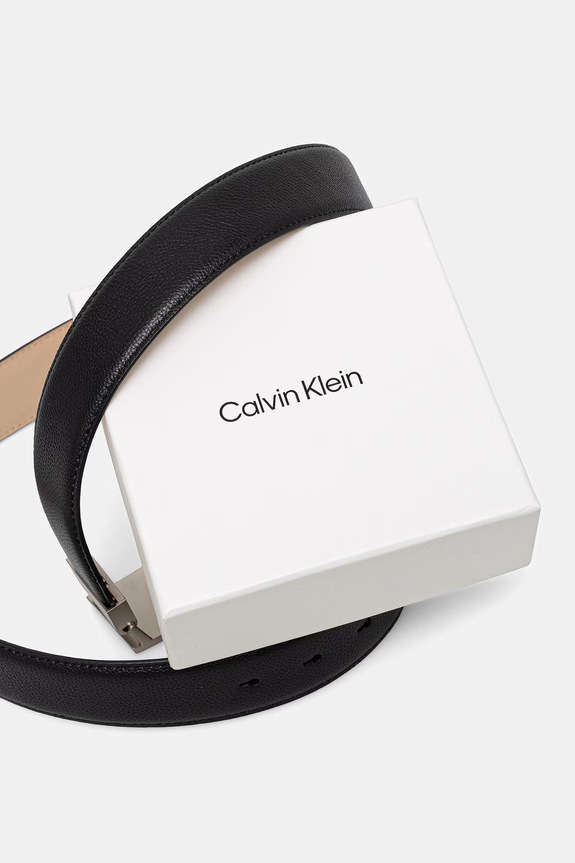 Doplnky Calvin Klein opasok pánsky kožený LV04D7080G čierna