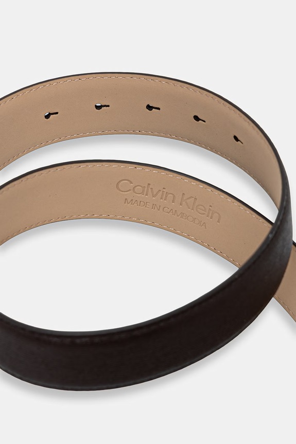 Calvin Klein opasok pánsky kožený LV04D7081G hnedá SS26
