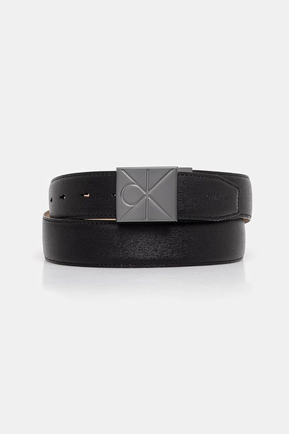 Calvin Klein opasok pánsky kožený čierna LV04D7081G