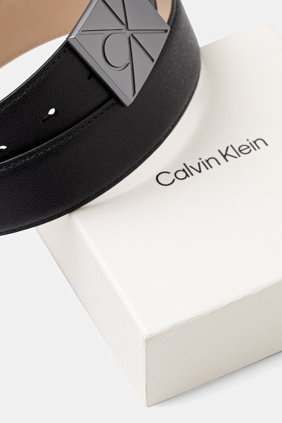 Doplnky Calvin Klein opasok pánsky kožený LV04D7081G čierna