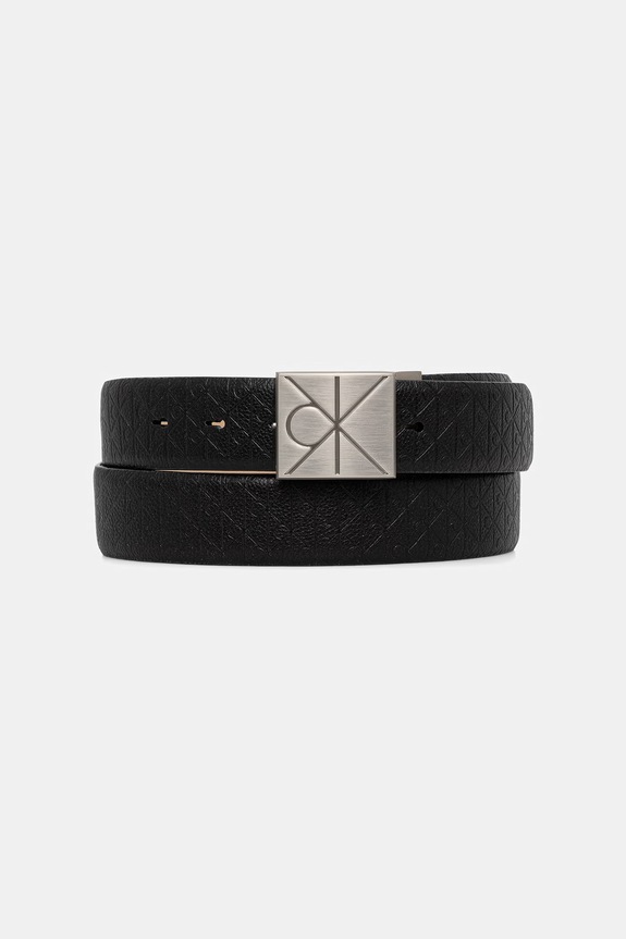 Calvin Klein pasek męski skórzany czarny LV04D7082G