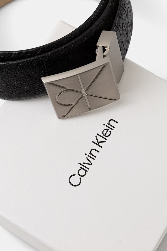 Akcesoria Calvin Klein pasek męski skórzany LV04D7082G czarny