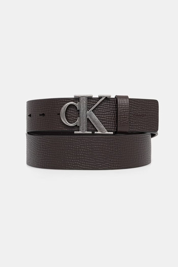 Calvin Klein pasek męski skórzany brązowy LV04D7085G