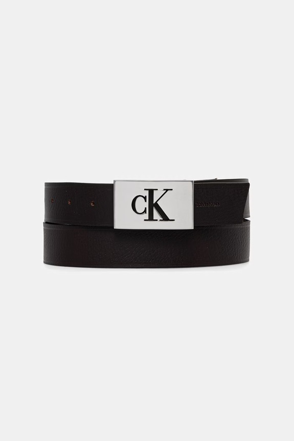 Calvin Klein pasek męski skórzany brązowy LV04D7086G