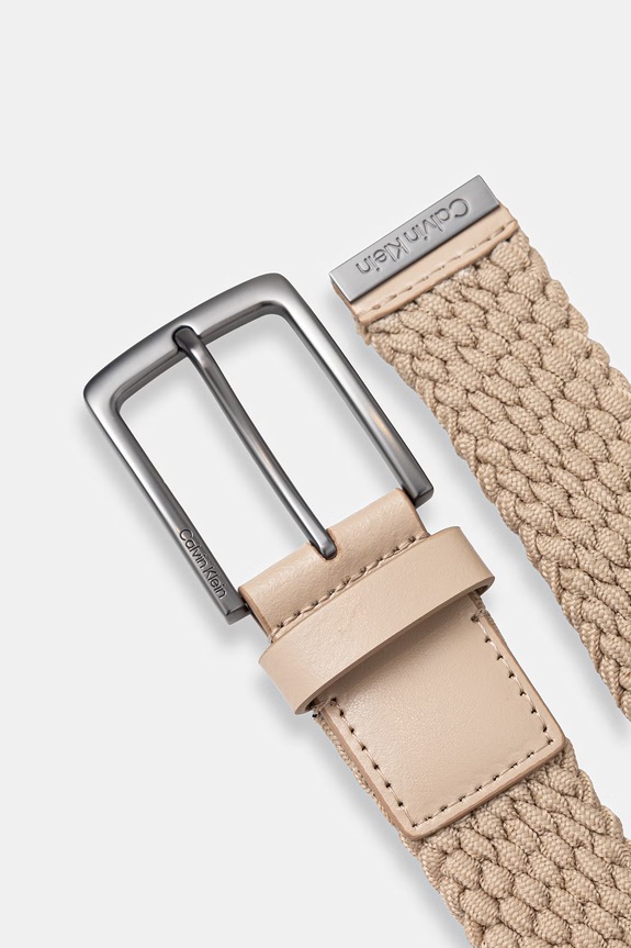 Calvin Klein pasek męski LV04D7088G beżowy SS26