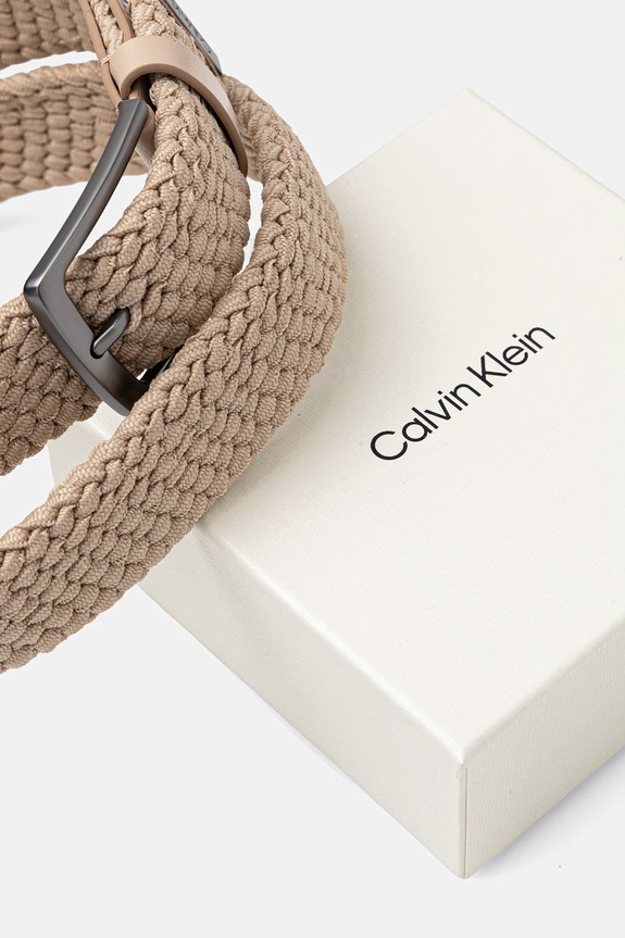 Akcesoria Calvin Klein pasek męski LV04D7088G beżowy