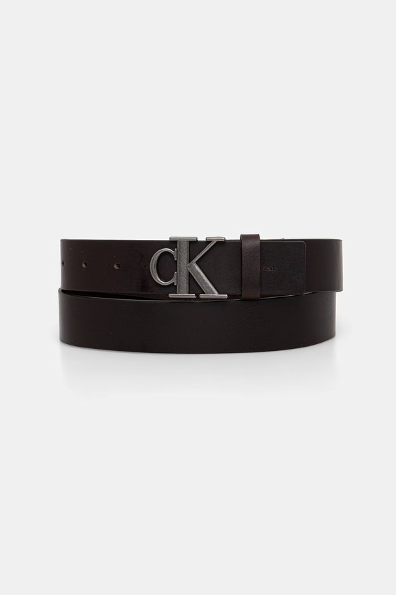 Calvin Klein opasok pánsky kožený hnedá LV04D7091G