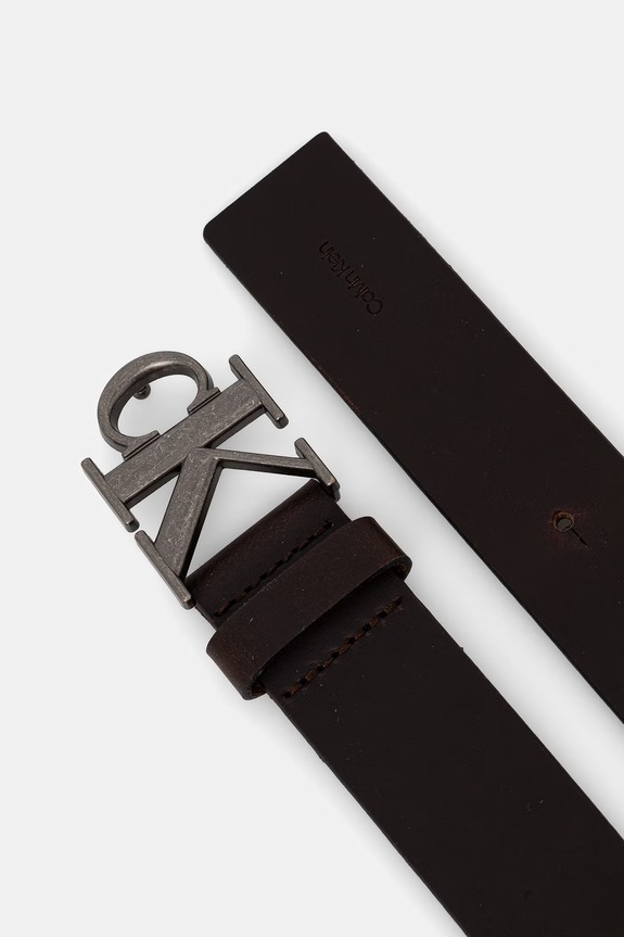 Calvin Klein opasok pánsky kožený LV04D7091G hnedá SS26