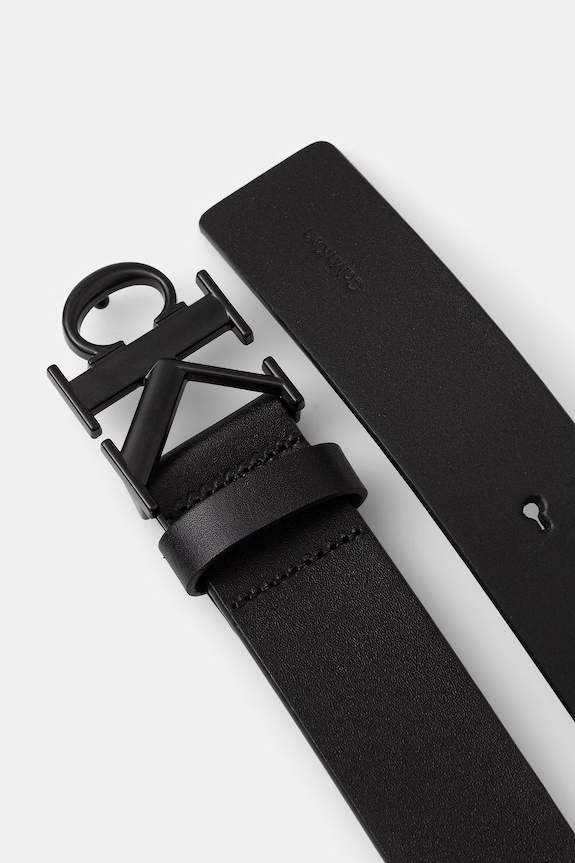 Calvin Klein pasek męski skórzany LV04D7091G czarny SS26