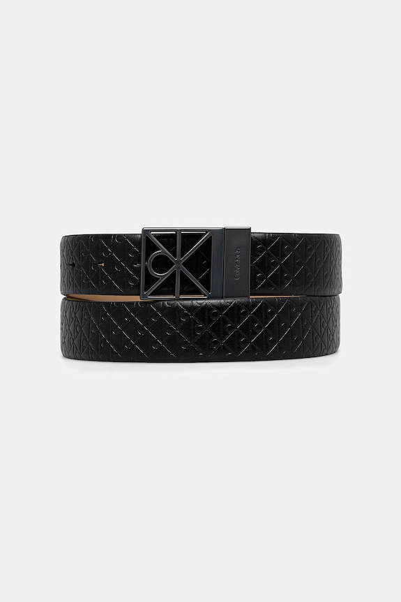 Calvin Klein opasok dámsky kožený čierna LV04D7122G